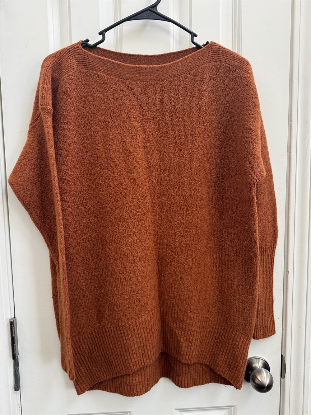 Anthropologie Burnt Orange Crewneck Sweater